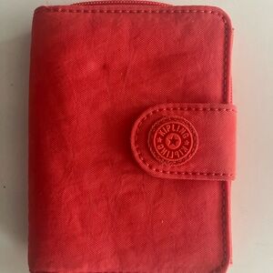 Kipling orange nylon folding wallet